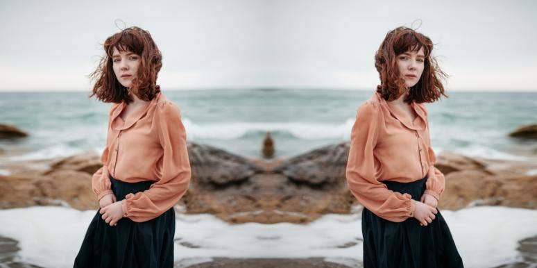 mindfulness for anxiety woman by the ocean