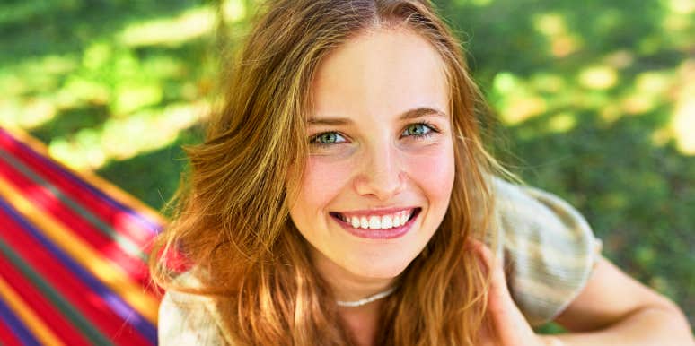 Mindfulness practice Relaxed woman resting outdoors