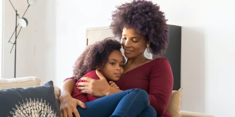 Absent Father Wants The Daughter He Doesn't Know To Meet His New Girlfriend Mom holding daughter