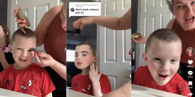 Mom Responds To Parents Who Think She Was Wrong For Dying Her Son's Eyebrows After Kids Made Fun Of Him tiktok, mom, eyebrows, son