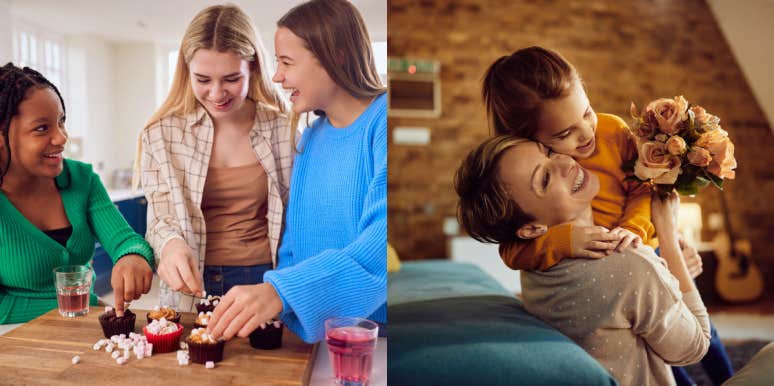 Woman Returned Stepdaughter's Birthday Gift Because She Did Not Save A Cupcake For Her Own Daughter Teen making cupcakes, mother with her daughter