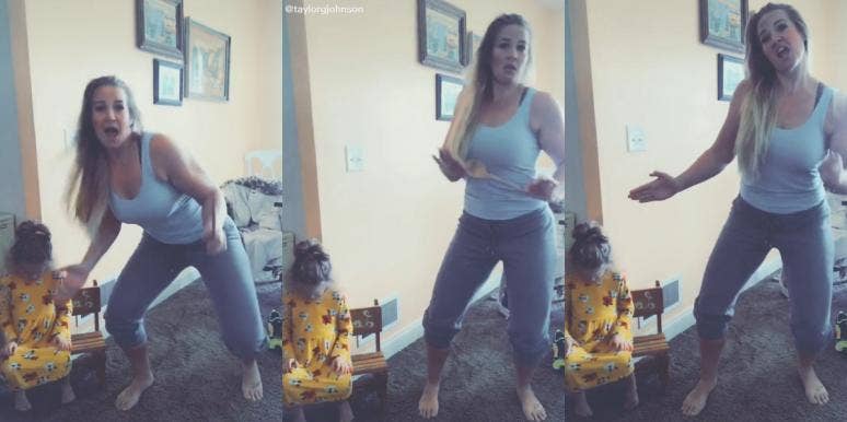 Cop's Wife Posts 'Funny' Tiktok Video Threatening Her Kid With A Wooden Spoon — Gets Child Protective Services Called On Her tiktok mom holding wooden spoon