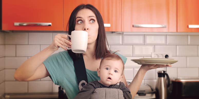 Motherhood Should Never Mean Martyrdom mom with a baby
