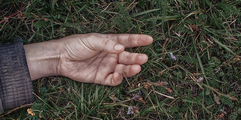 Arm on grass Arm on grass