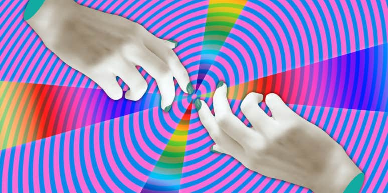 How To Answer Yes Or No Questions By Muscle Testing Your Fingers trippy image of fingers touching