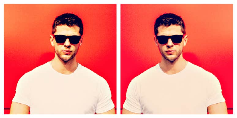 Signs of narcissistic collapse & how to protect yourself doubled image of a young, narcissistic-looking man against red wall