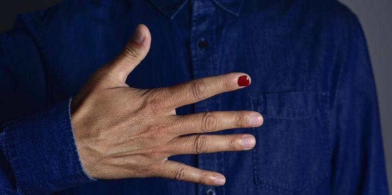 Men Are Painting One Fingernail To Fight Against Violence