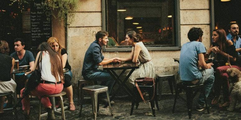 couple on date couple on date