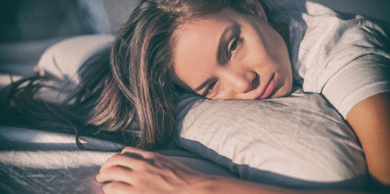 No, I'm Not Okay, But Thanks For Asking sad woman in bed