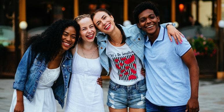 mixed friend group mixed friend group