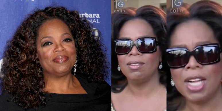 Oprah Winfrey and screenshots from the TikTok looking shocked