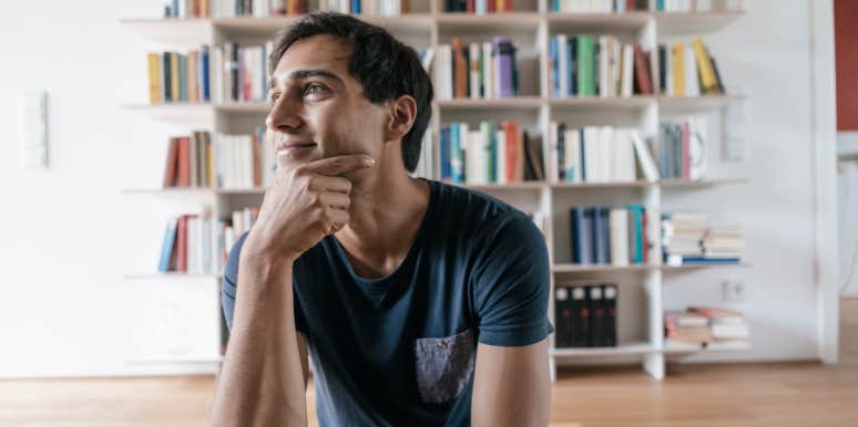 How To Surround Yourself With The Things You Love guy thinking and smiling