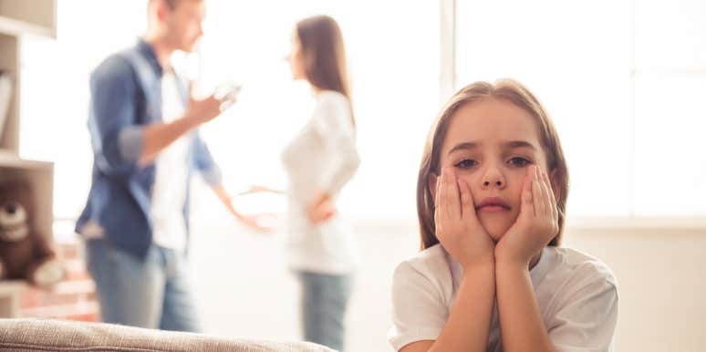 How My Parents’ Divorce Saved Me And My Sister upset child with fighting parents in background