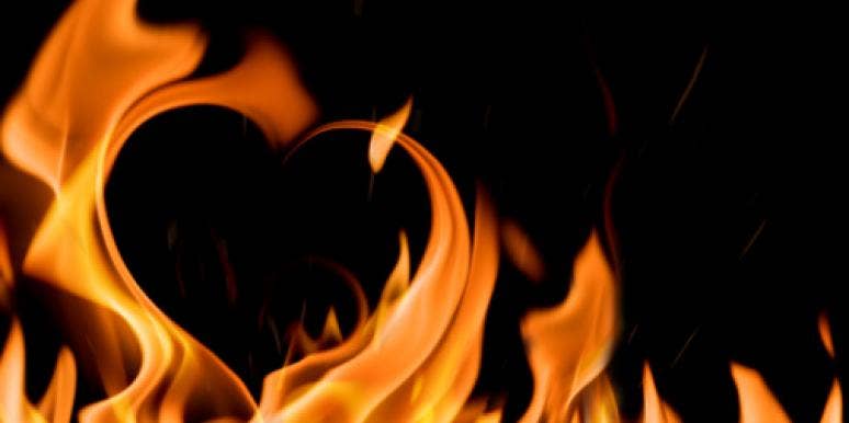 heart-shaped fire