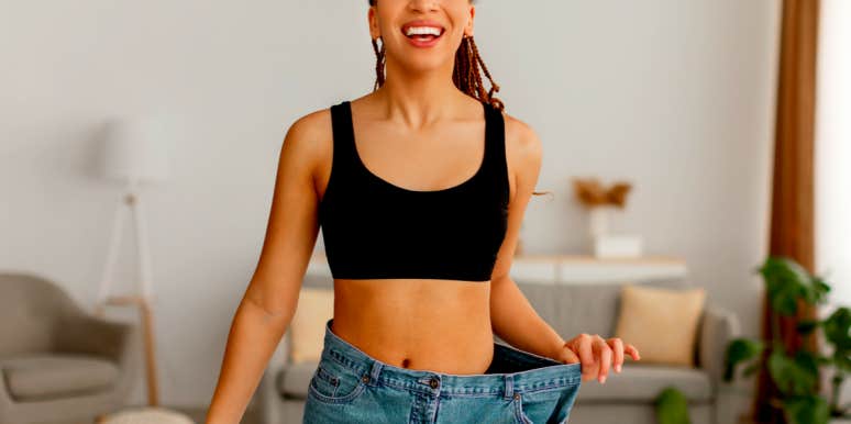 7 People Who Lost 100+ Pounds Share Their Best Weight Loss Secrets woman in large pants after weight loss