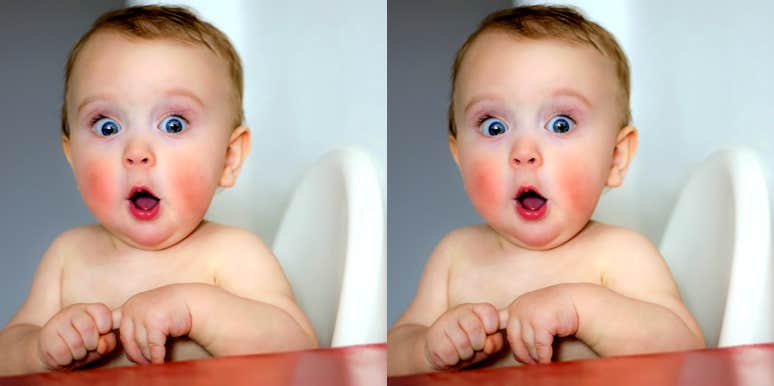 What Men And Women Think Makes For A 'Perfect Baby' wide-eyed baby