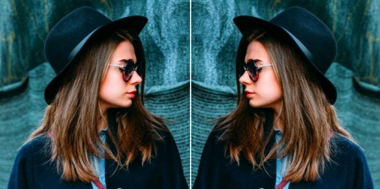 perfectionist personality type mirrored image of perfectionist woman in a hat