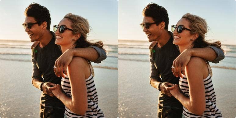 How To Let Your Personal Values Lead When Looking For Love man and woman hugging and walking on beach