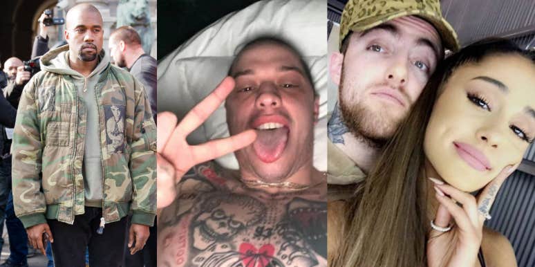 Did Pete Davidson Send Photos Of Ariana Grande To Mac Miller? Kanye West Circulates Viral Rumor Kanye West, Pete Davidson, Ariana Grande, and Mac Miller