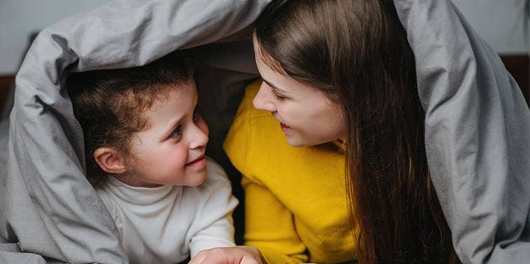 The One Phrase I Used to Teach My Kids Empathy and Kindness mom talking to daughter