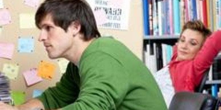 man ignoring woman