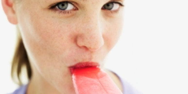 Taking The Fun Out Of Oral Fun? woman popsicle