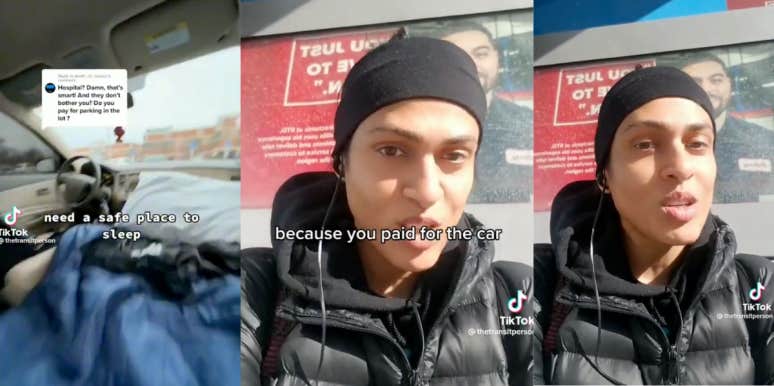 TikTok calls out homeless person sleeping in their car