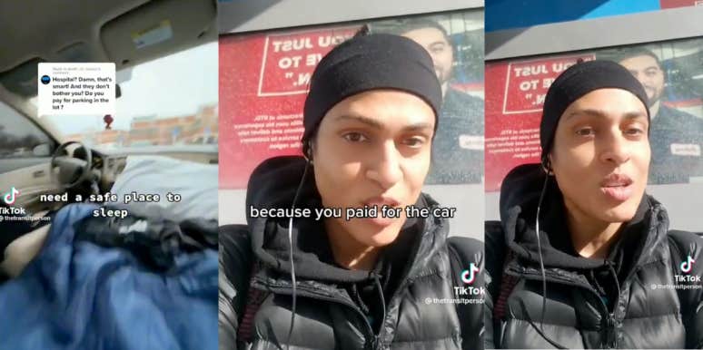 Woman 'Privilege Checks' Man For Sleeping In His Car TikTok calls out homeless person sleeping in their car