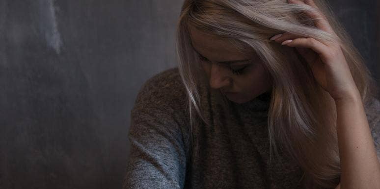 This Is PTSD. And This Is My Life. upset woman