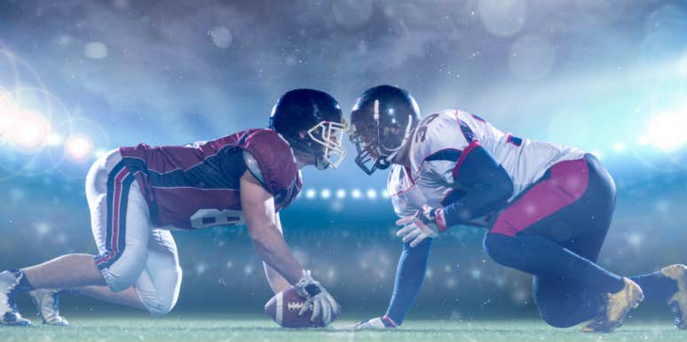 Guy Gets Revenge After Coworker Steals His Super Bowl Tickets Football players facing off