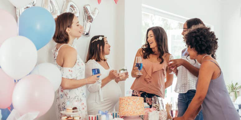 Pregnant Mom Who Wasn't Invited To Her Own Baby Shower Wonders If She's Wrong For Being Upset pregnant woman at baby shower party