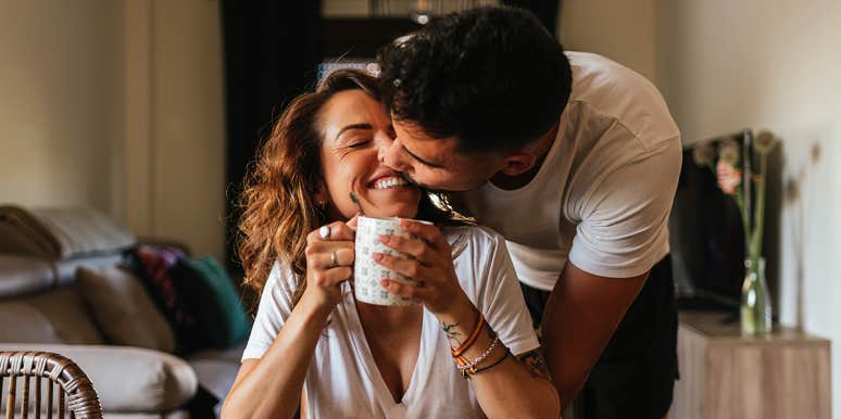 The #1 Solution If Your Marriage Is Stuck In A Rut man kissing wife