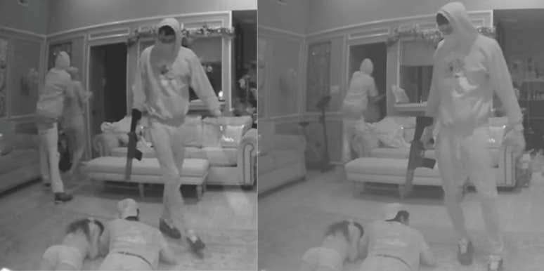 Texas Parents Watch Daughter Held At Gunpoint During Robbery Via Ring Camera Robbery on security camera