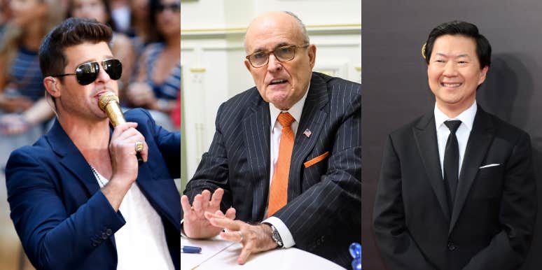 Robin Thicke, Rudy Giuliani, and Ken Jeong