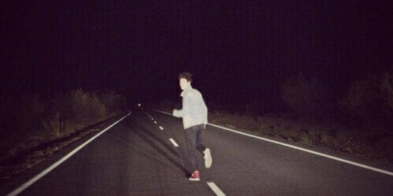 running in the street running in the street