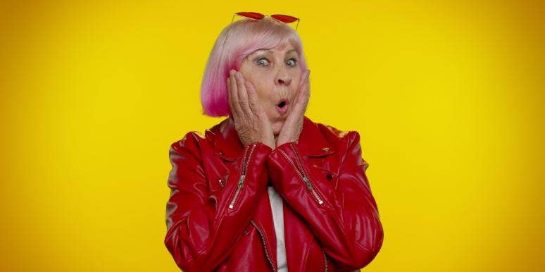 This Is Why It's (Often) Rude To Ask A Woman's Age shocked stylish older woman