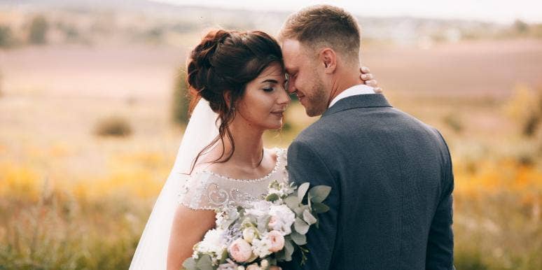9 Scientifically Proven Signs Of A Healthy Marriage husband and wife in wedding attire