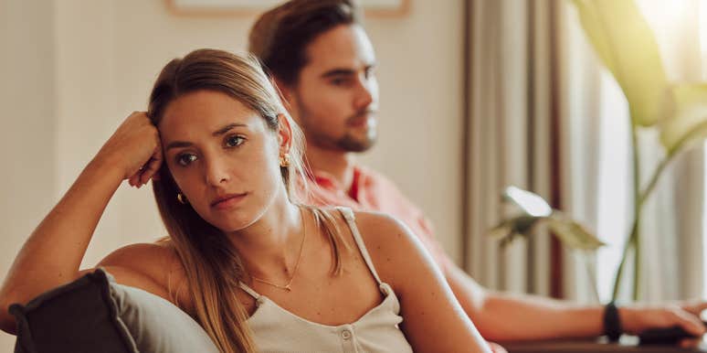The Real Reason You Constantly 'Walk On Eggshells' Around Your Partner unhappy couple
