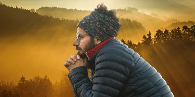 12 Divine Masculine Awakening Symptoms & Signs pensive man, thinking.