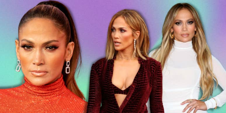 Three photos of Jennifer Lopez looking angry