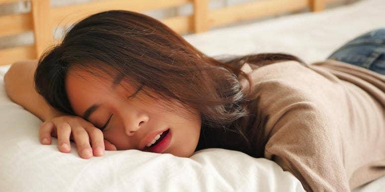 What Happened When I Taped My Mouth Shut While Sleeping For 5 Days woman sleeping with mouth open
