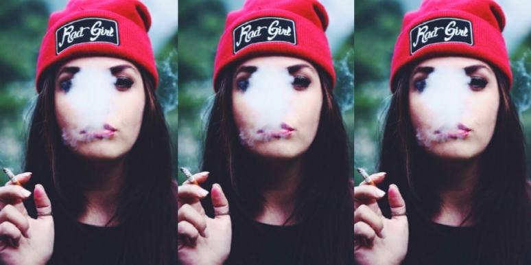 girl smoking girl smoking