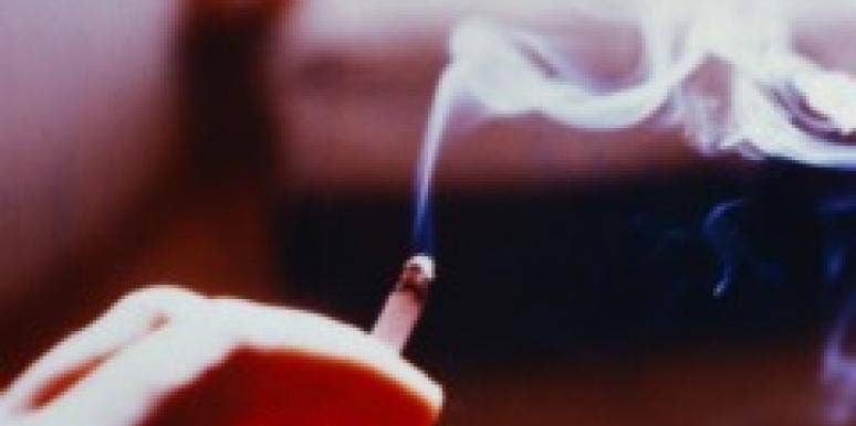 smoking cigarette