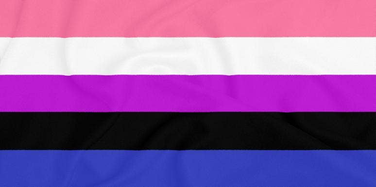 What Does It Mean To Be Gender Fluid? Genderfluid Terms & Pronouns Explained Gender fluid flag