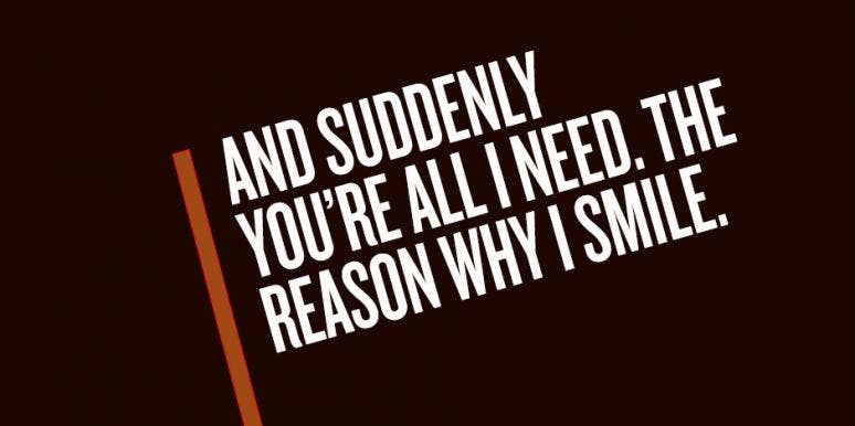 Smile Heart Song Lyric Quote Print