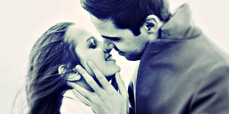 signs you're finally in love with your soulmate black and white image of a young couple in love