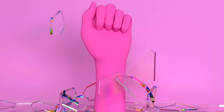 The Spiritual Meaning Of Broken Glass pink hand breaking glass