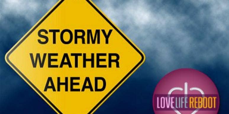 stormy weather ahead sign stormy weather ahead sign