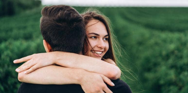 5 Ways You're Being Selfish In Your Relationship (Without Even Realizing It) woman hugging man