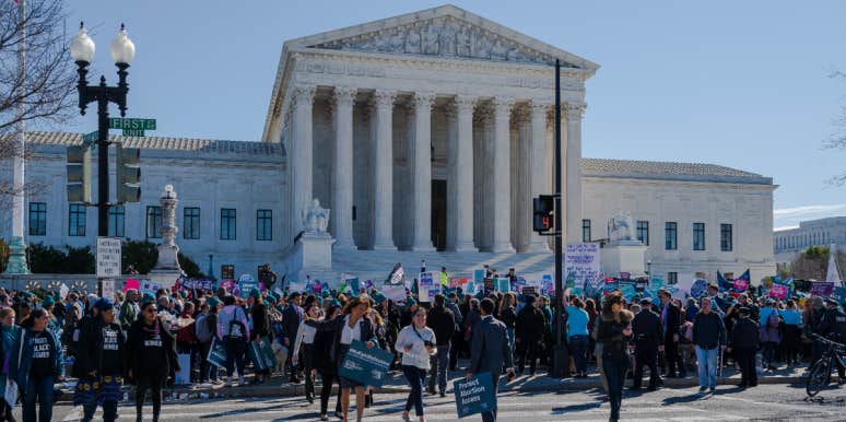 Supreme Court Decision To Overturn Roe V. Wade Could Set A Dangerous New Precedent Abortion rally at US Supreme Court